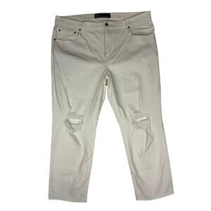 Gap White/Cream Slim Boyfriend Jeans - Women's 18/34R S